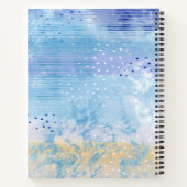 Abstrakt Mixed Media Blue Türkis Yellow Notizblock (Rückseite)