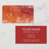 Abstrakt Modern Art Business Cards - Orange Red Visitenkarte (Vorne/Hinten)