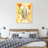 Abstrakt Modern Art Couple Trendy Chic Beigereen Leinwanddruck (Insitu (Schlafzimmer))