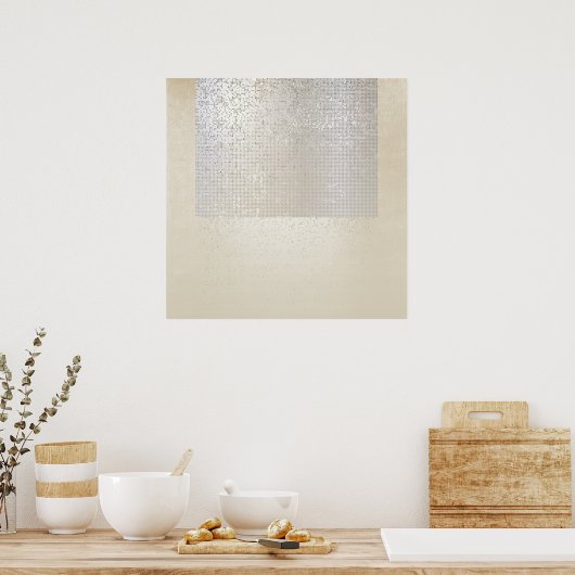 Abstrakt Modern Art Geometric Binary Cyber Poster (Küche)