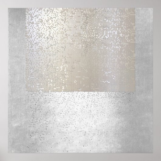 Abstrakt Modern Art Geometric Binary Cyber Poster (Vorne)