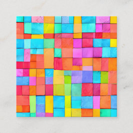 Abstrakt Modern Art Watercolor Kunstbüro Farbe Quadratische Visitenkarte