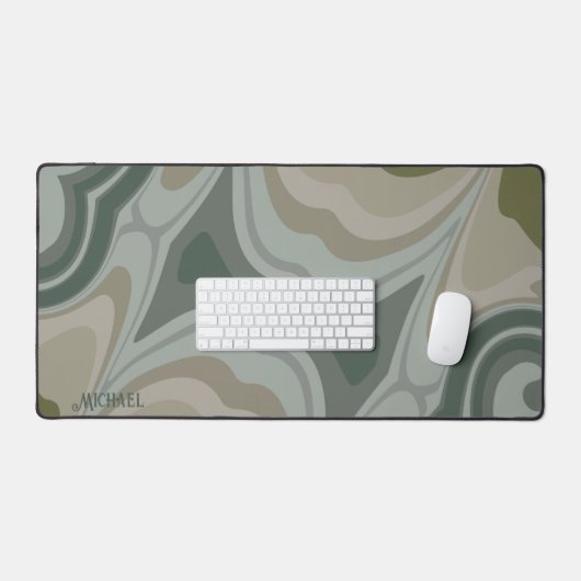 Abstrakt Modern Blue Trendname Cool Schreibtischunterlage (Tastatur & Maus)