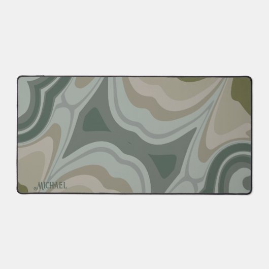 Abstrakt Modern Blue Trendname Cool Schreibtischunterlage (Vorderseite)