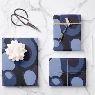 Abstrakt Modern Blueberry Birthday Geschenkpapier Set