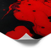 Abstrakt-modern. Crimson Abyss Abstrakt Poster (Ecke)