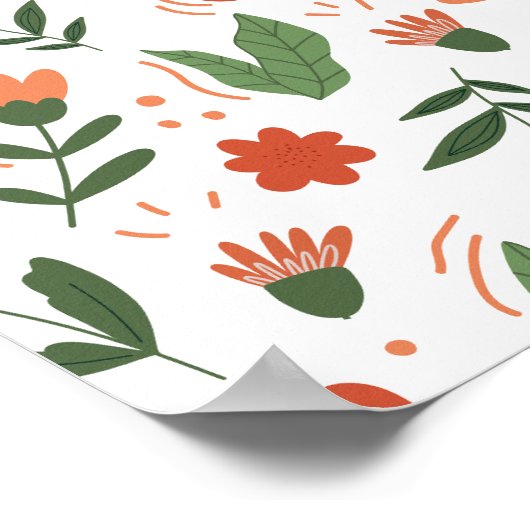 Abstrakt-modern-floral Poster (Ecke)