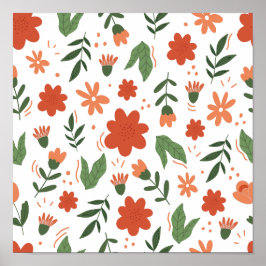 Abstrakt-modern-floral Poster