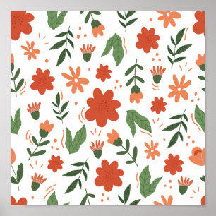 Abstrakt-modern-floral Poster