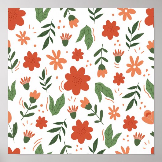 Abstrakt-modern-floral Poster (Vorne)