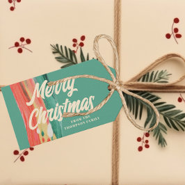 Abstrakt Modern frohe Weihnachten Personalisierter Geschenkanhänger