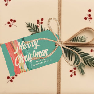 Abstrakt Modern frohe Weihnachten Personalisierter Geschenkanhänger