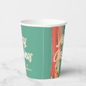 Abstrakt Modern frohe Weihnachten Personalisierter Pappbecher (Rechts)