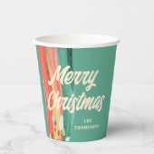 Abstrakt Modern frohe Weihnachten Personalisierter Pappbecher (Vorderseite)