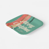 Abstrakt Modern frohe Weihnachten Personalisierter Pappteller (Gewinkelt)