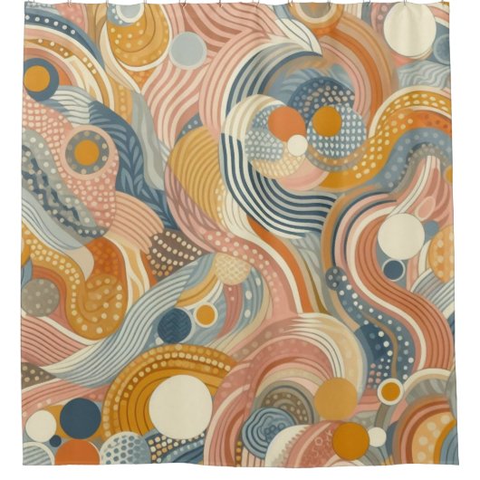 Abstrakt modern geometrisch duschvorhang (Vorderseite)