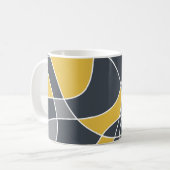 Abstrakt, modern, geometrisch, trendig kaffeetasse (Vorderseite Links)