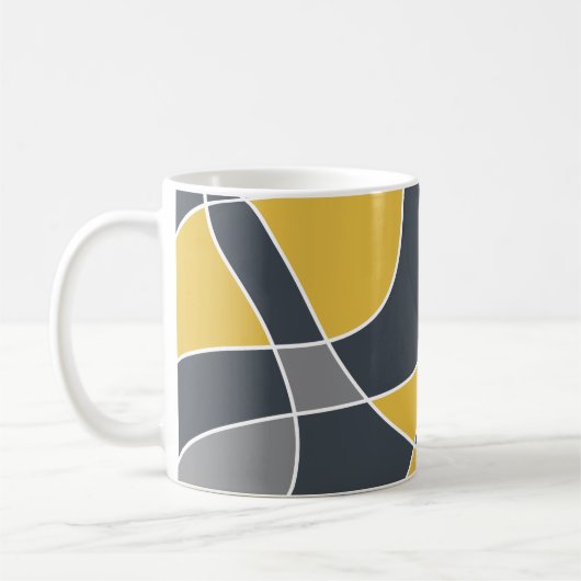 Abstrakt, modern, geometrisch, trendig kaffeetasse (Links)