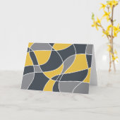 Abstrakt, modern, geometrisch, trendig karte (Gelbe Blume)