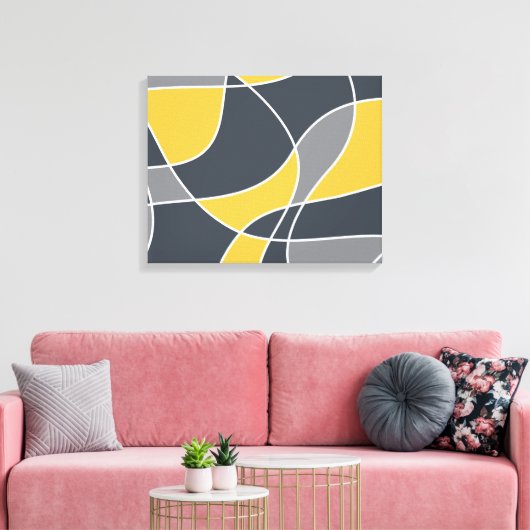 Abstrakt, modern, geometrisch, trendig leinwanddruck (Insitu (Wohnzimmer))