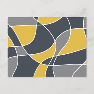 Abstrakt, modern, geometrisch, trendig postkarte