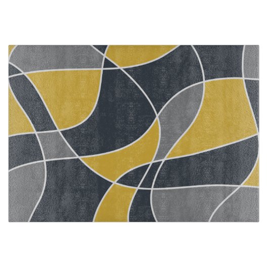 Abstrakt, modern, geometrisch, trendig schneidebrett (Vorderseite)