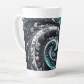 Abstrakt-modern, grün, silber und schwarz schwirbe milchtasse (Linke Ecke)