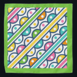 Abstrakt modern halstuch<br><div class="desc">Ein lustiger Entwurf von bunten Punkten,  gestreift und Waves Bandana für Haustiere oder Menschen</div>