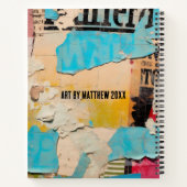 Abstrakt-Modern-Monogramm-Skizze - Ihr Name Notizblock (Rückseite)