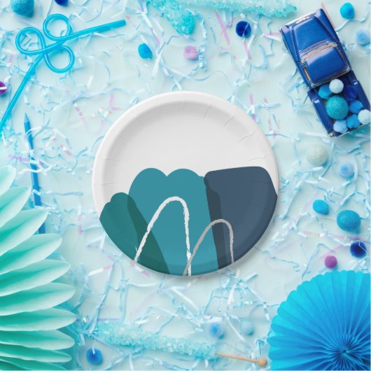 Abstrakt modern pappteller (Party)