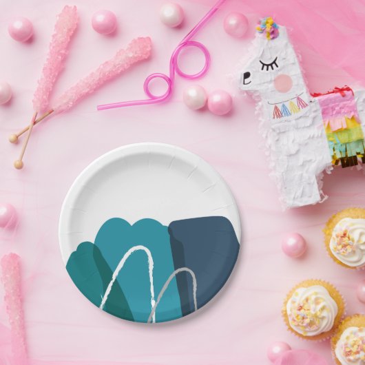 Abstrakt modern pappteller (Party)