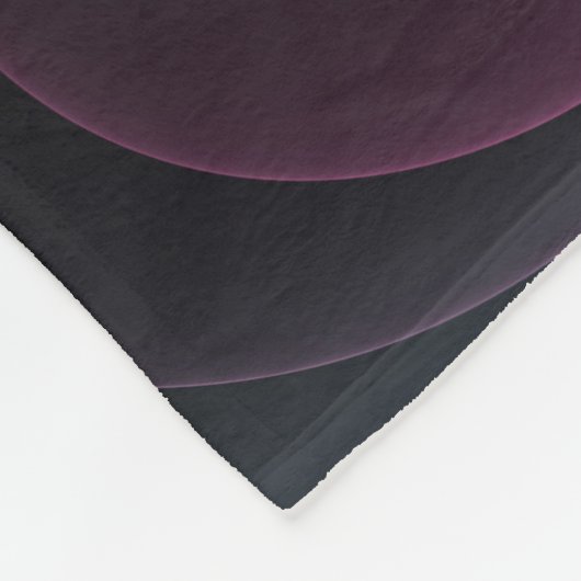 Abstrakt Modern Purpur Khaki Gray Fraktal Blume Fleecedecke (Ecke)