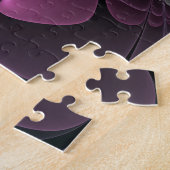 Abstrakt Modern Purpur Khaki Gray Fraktal Blume Puzzle (Seite)