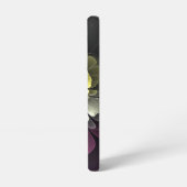 Abstrakt Modern Purpur Khaki Gray Fraktal Blume Samsung Galaxy Hülle (Linke Seite)