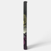 Abstrakt Modern Purpur Khaki Gray Fraktal Blume Samsung Galaxy Hülle (Linke Seite)