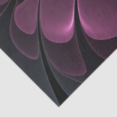 Abstrakt Modern Purpur Khaki Gray Fraktal Blume Seidenpapier (Detail)