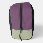 Abstrakt Modern Purpur Khaki Gray Fraktal Blume Waschbeutel (Rechts)