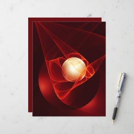 Abstrakt Modern Red Creme Fantasy Fraktal Art