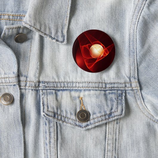 Abstrakt Modern Red Creme Fantasy Fraktal Art Button (Beispiel)