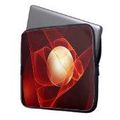 Abstrakt Modern Red Creme Fantasy Fraktal Art Laptopschutzhülle (Vorderseite Links)