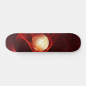 Abstrakt Modern Red Creme Fantasy Fraktal Art Skateboard (Horizontal)