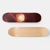 Abstrakt Modern Red Creme Fantasy Fraktal Art Skateboard (Horizontal)