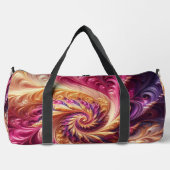 Abstrakt, modern, rosa, goldfarben und Lila Duffle Bag (Vorderseite)