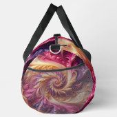 Abstrakt, modern, rosa, goldfarben und Lila Duffle Bag (Rechts)