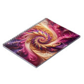 Abstrakt, modern, rosa, goldfarben und Lila Notizblock (Linke Seite)