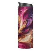 Abstrakt, modern, rosa, goldfarben und Lila Thermosbecher (Nach rechts gedreht)
