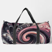 Abstrakt modern, rosa, schwarz und weiß duffle bag (Vorderseite)