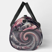 Abstrakt modern, rosa, schwarz und weiß duffle bag (Rechts)