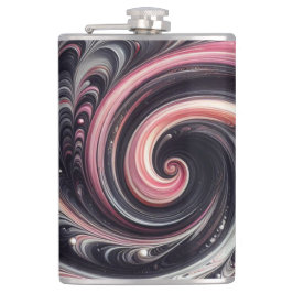 Abstrakt modern, rosa, schwarz und weiß flachmann