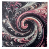 Abstrakt modern, rosa, schwarz und weiß fliese (Vorderseite)